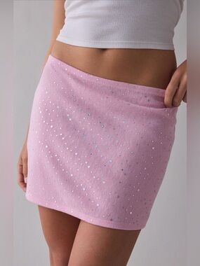 ReMADE By UO Mesh Sparkle Mini Skirt NWT
